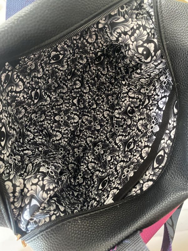 Torebka EGO shopper fitnessówka czarna fuksja - obrazek 5