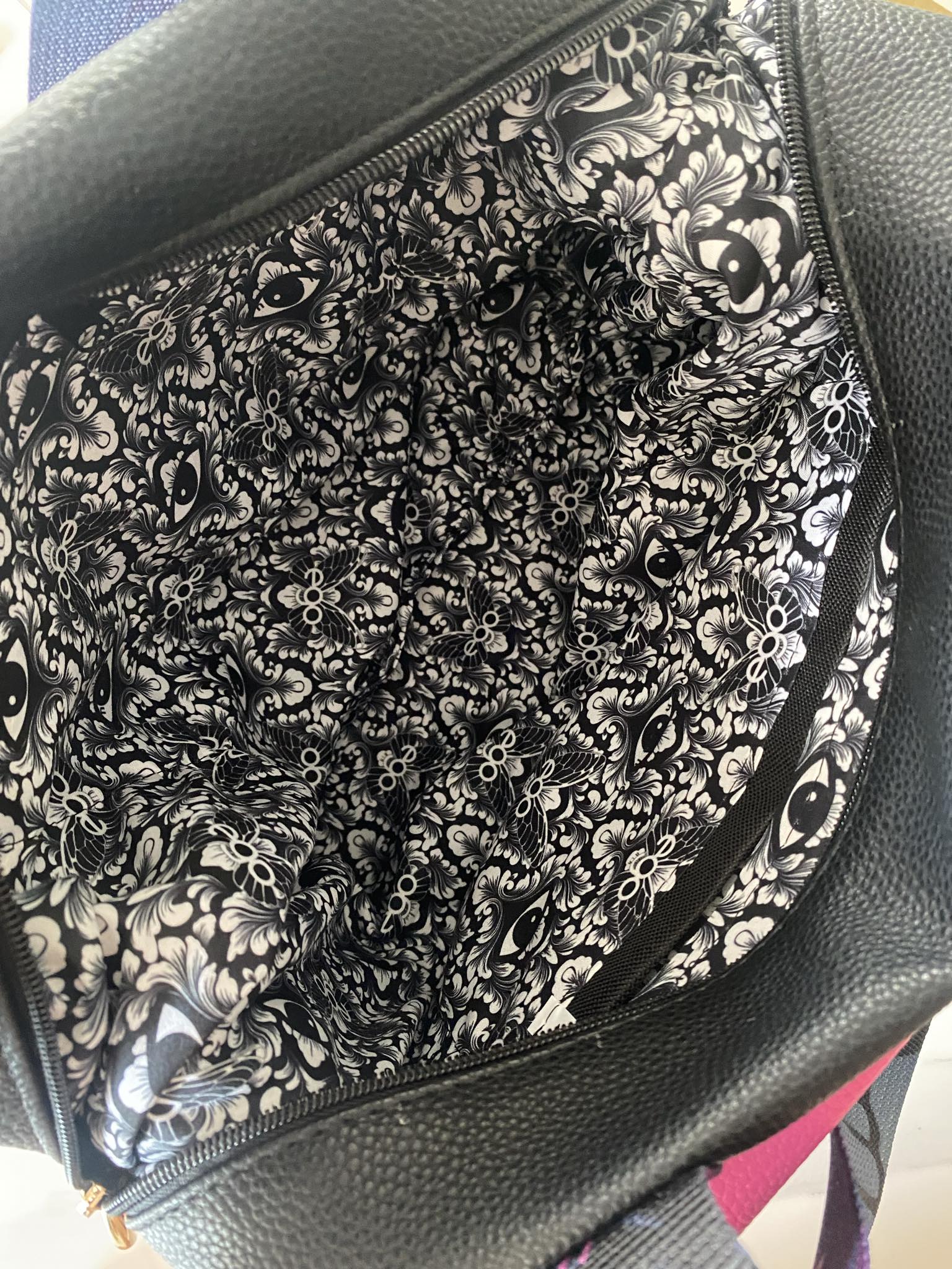 Torebka EGO shopper fitnessówka czarna fuksja - obrazek 5