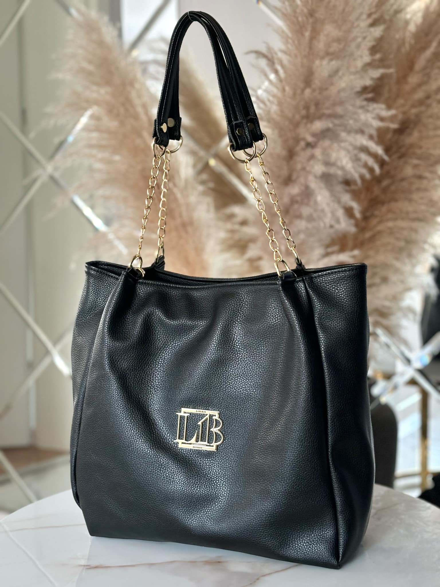 Torebka Laura Biaggi shopper czarna