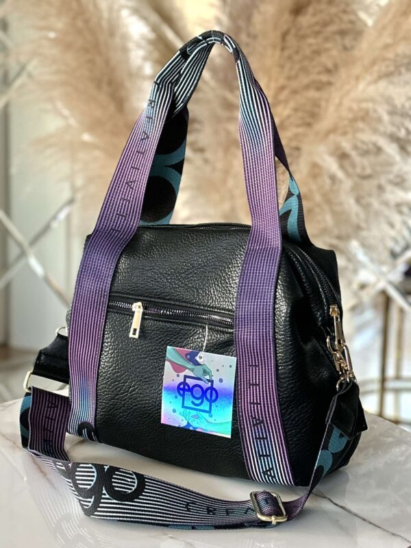 Torebka EGO shopper fitnessówka czarna - obrazek 4