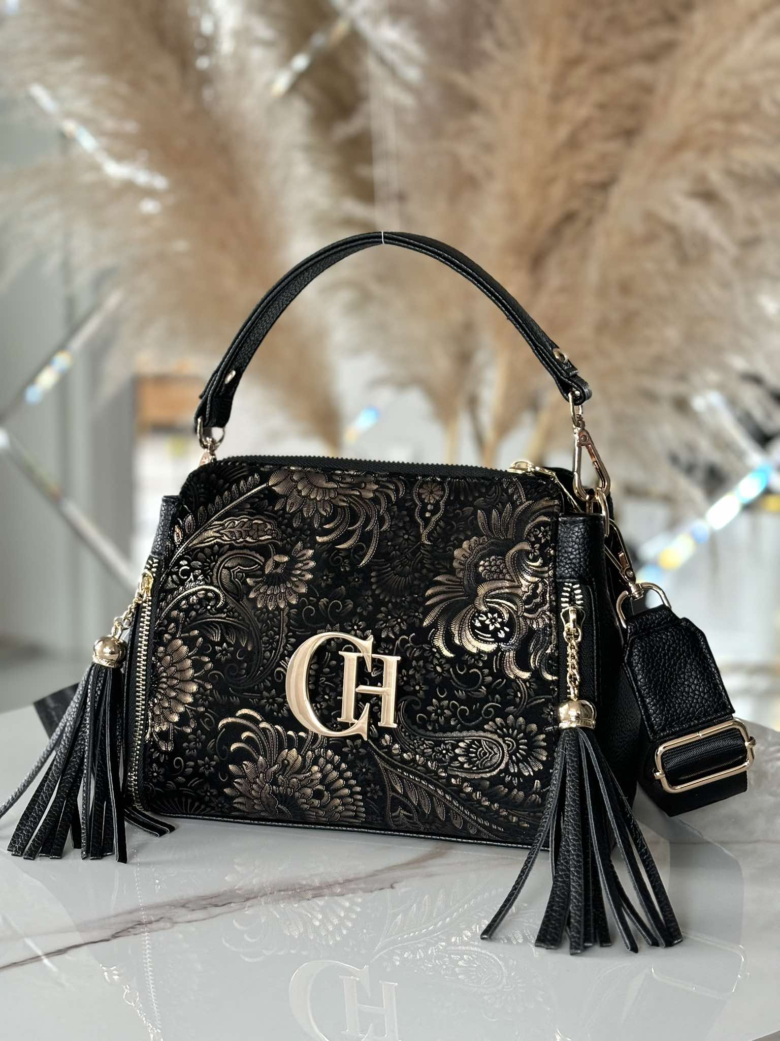 Torebka Chiara Design listonoszka kuferek czarna