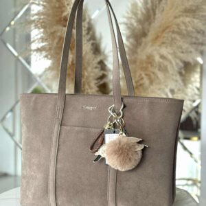 Torebka skóra ekologiczna FLORA&CO shopper A4 fango