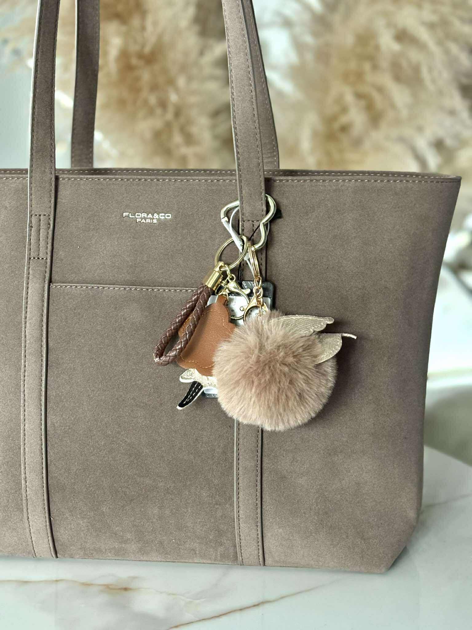 Torebka skóra ekologiczna FLORA&CO shopper A4 fango - obrazek 3