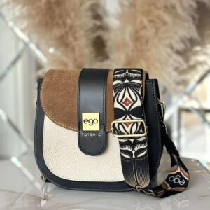 Torebka EGO skóra naturalna Totemic różowa czarna brąz beż