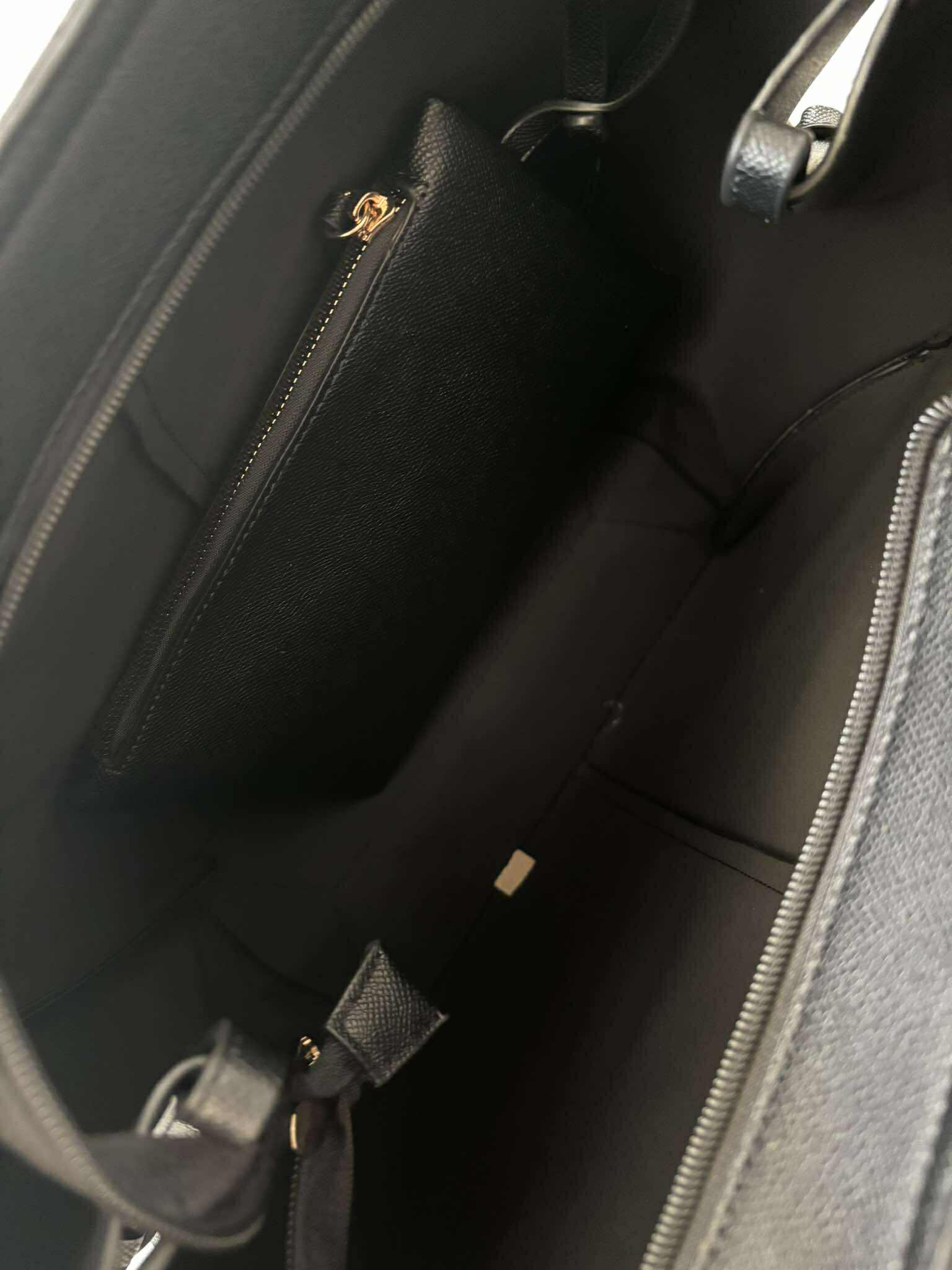 Torebka POLENKA większa skóra ekologiczna shopper czarna - obrazek 6
