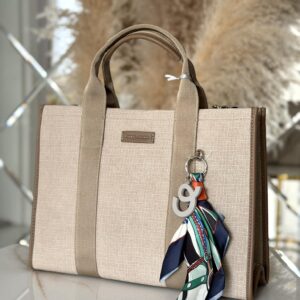 Torebka DAVID JONES shopper A4 apaszka taupe