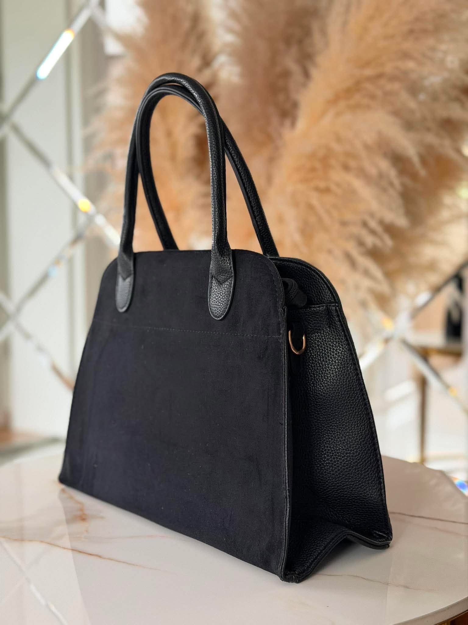Torebka KUFEREK większy inspiracja shopper czarny - obrazek 3